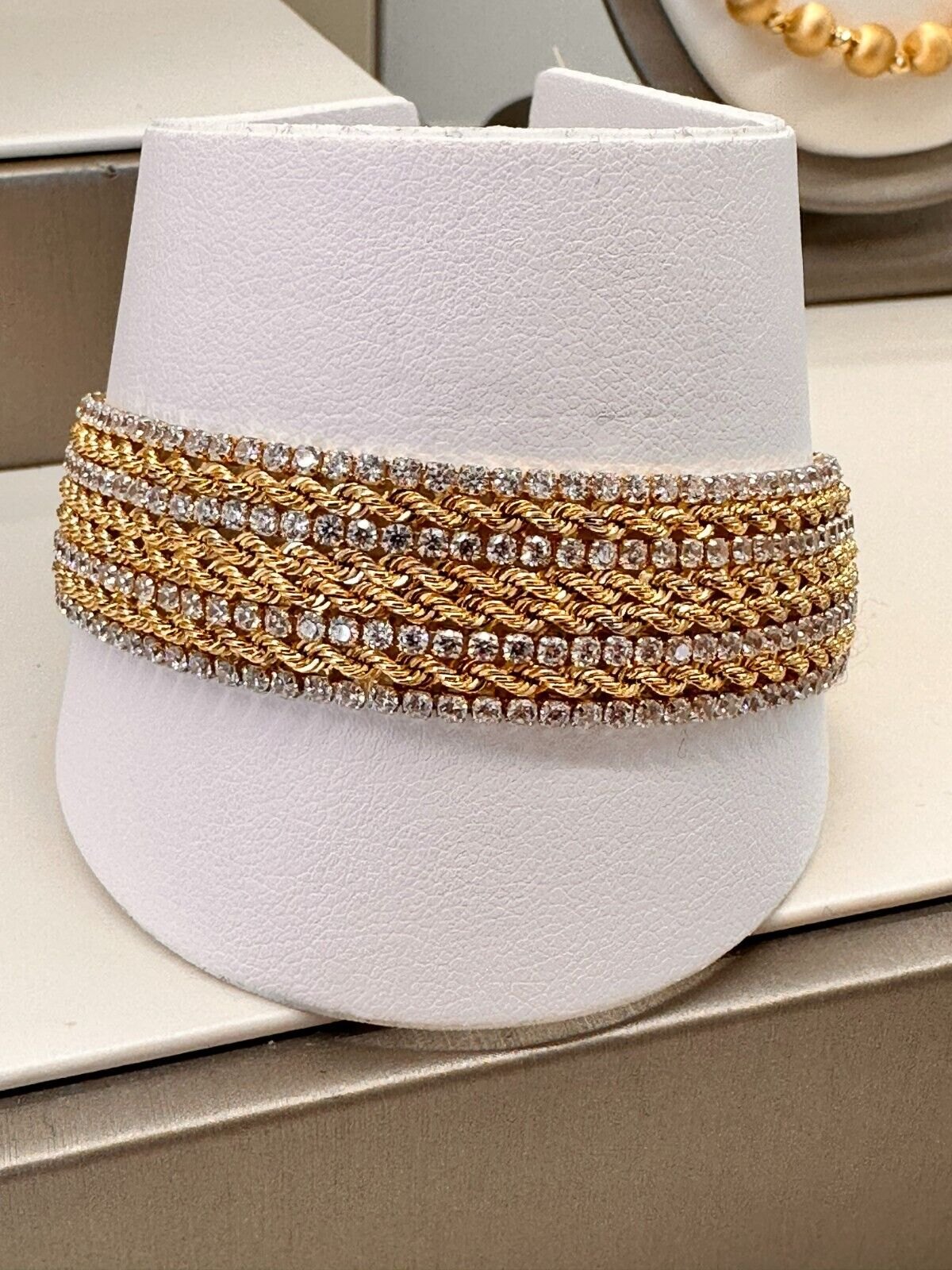 Bracciale Donna, Oro Giallo 18kt Titolo 750 Grammi 15,26 Nuovo