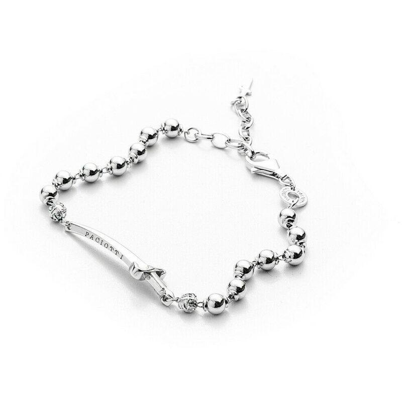 Cesare Paciotti Silver Lateral Bracciale Uomo Referenza JPBR2009B Nuovo