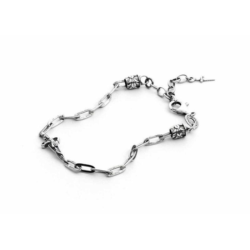 Cesare Paciotti Silver Sequence Bracciale Uomo Referenza JPBR2148V Nuovo