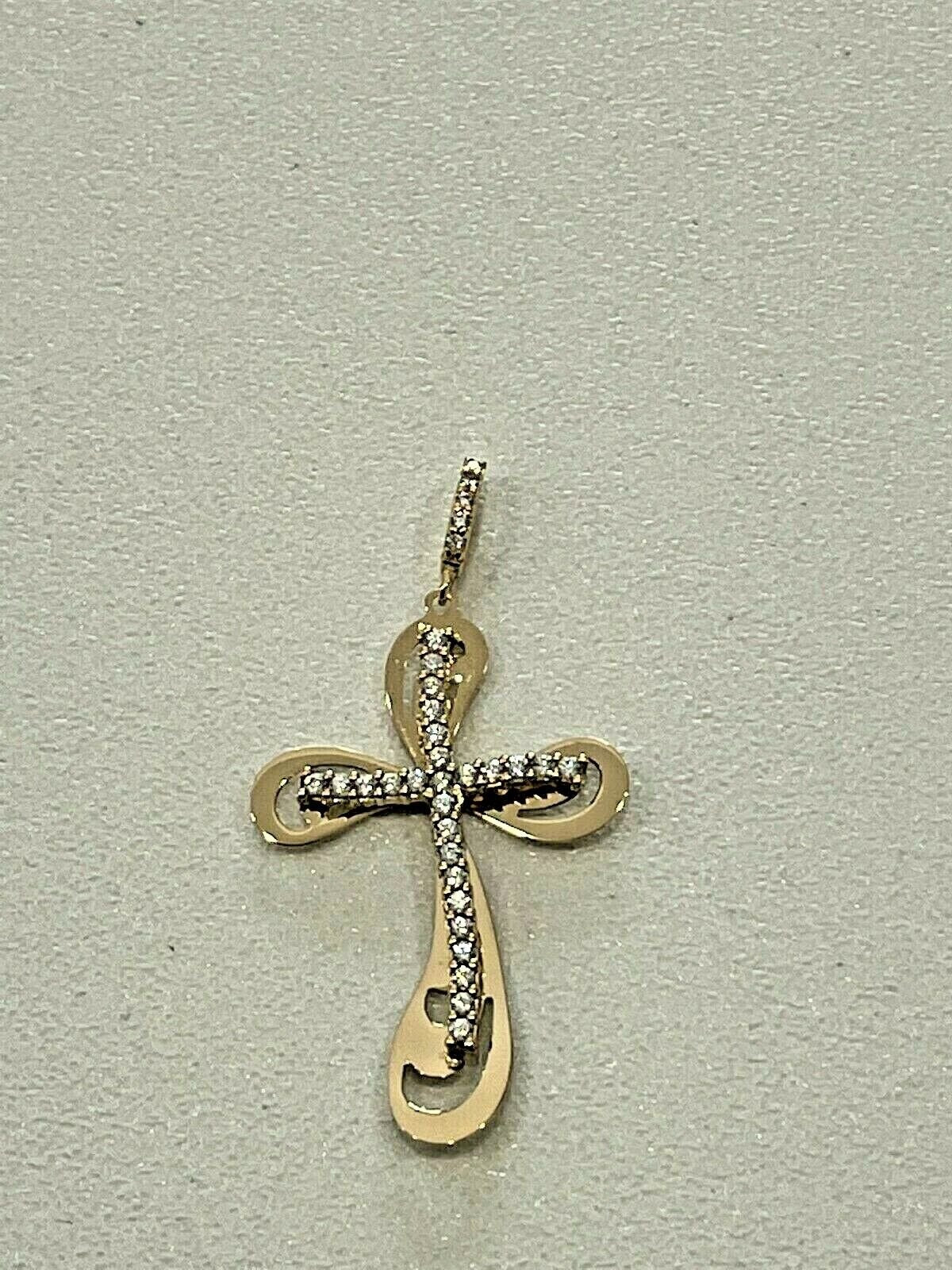 Ciondolo Croce In Oro Giallo 18k Titolo 750 Grammi 2,16