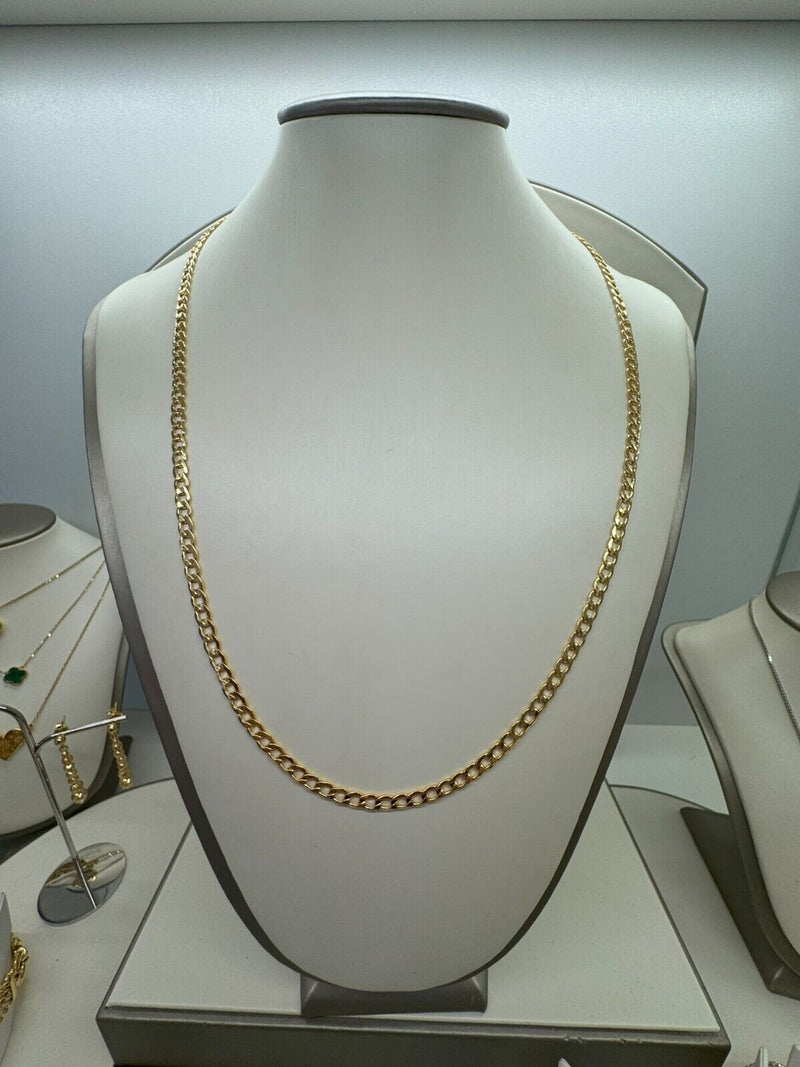Collana Uomo Modello Cubana Oro Giallo 18kt Titolo 750 Peso Grammi 9,25