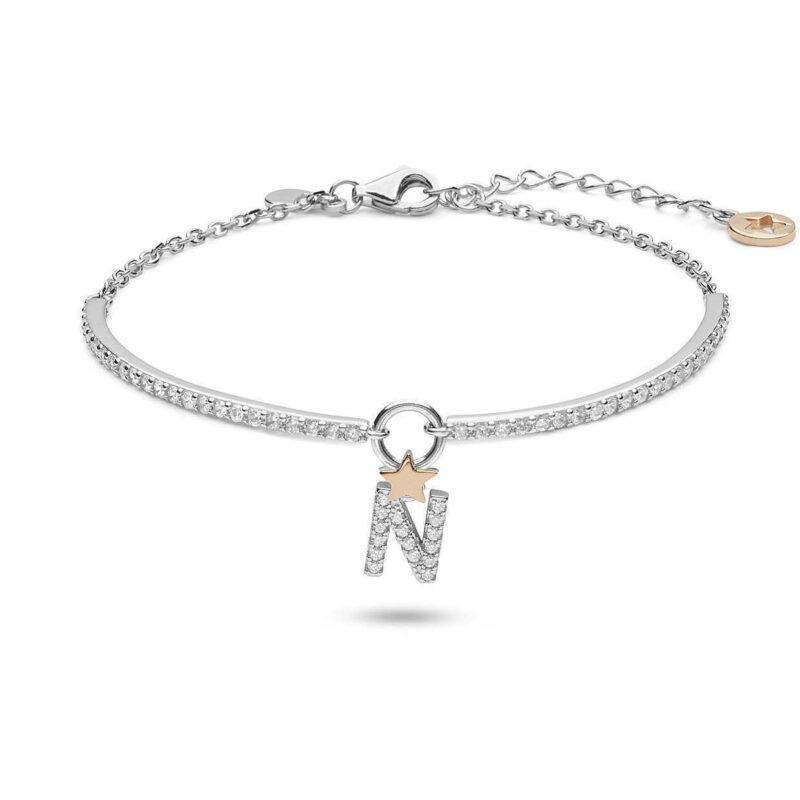 Comete Gioielli Bracciale Stella Lettera N BRA190 Argento 925