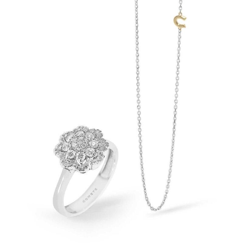 Comete Gioielli Mille E Una Notte Anello Collana Donna Con Diamante ANB2403
