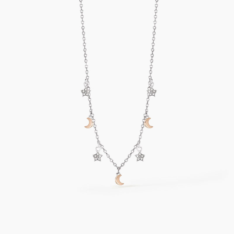Mabina Moon-light Collana Luna E Stelle Argento 925 Referenza 553265