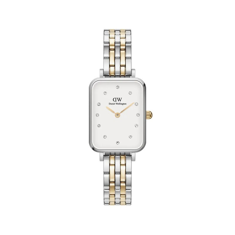 Daniel Wellington Quadro Lumine 5-link Two-tone Dw00100625 Garanzia Ufficiale