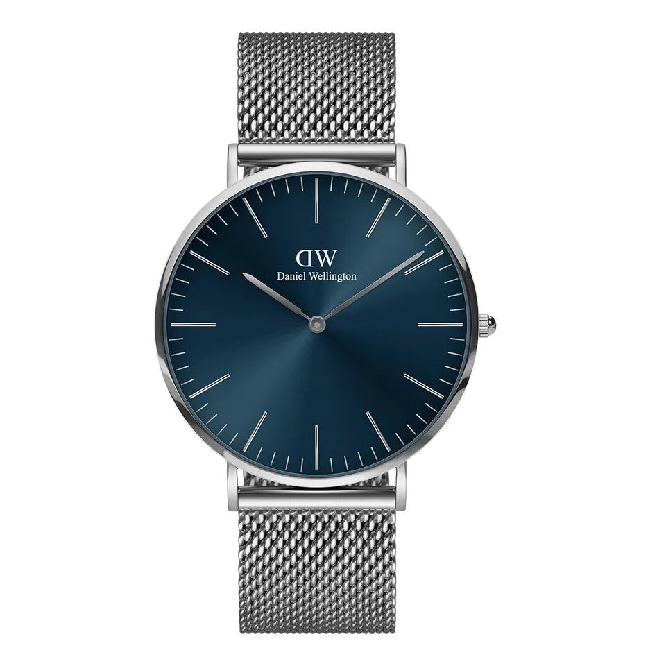 Daniel Wellington Uomo Classic Mesh Arctic Dw00100628 Cassa Da 40 Mm Garanzia Ufficiale