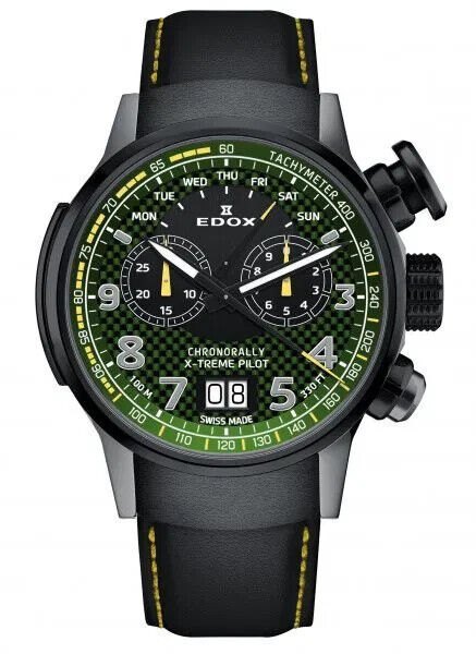Edox Chronrally 38001 Tingn V3 Crono Quarz Nuovo Garanzia Ufficiale