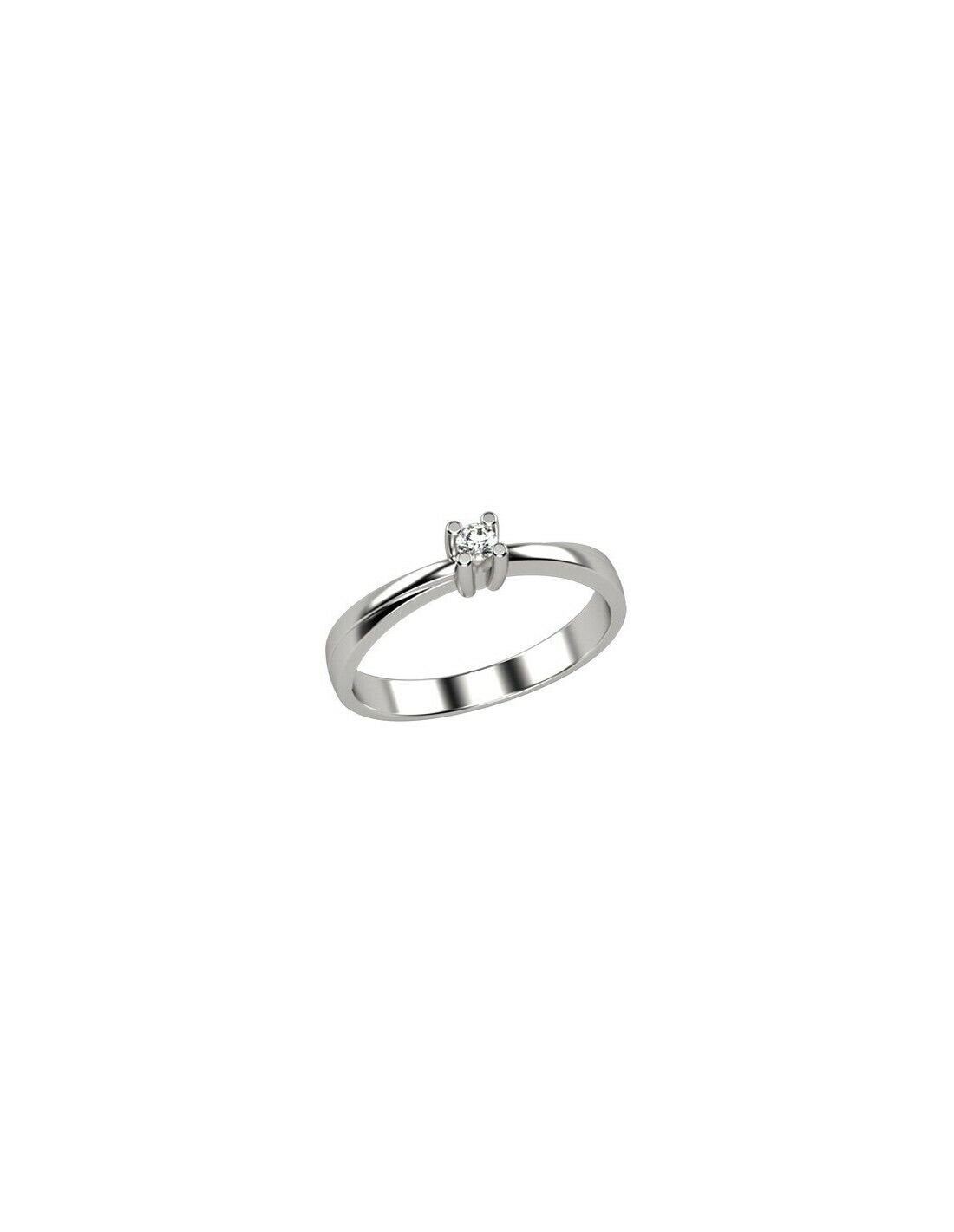 Elli's Nardelli Anello Donna Solitario Referenza El025307 Oro Bianco 18k