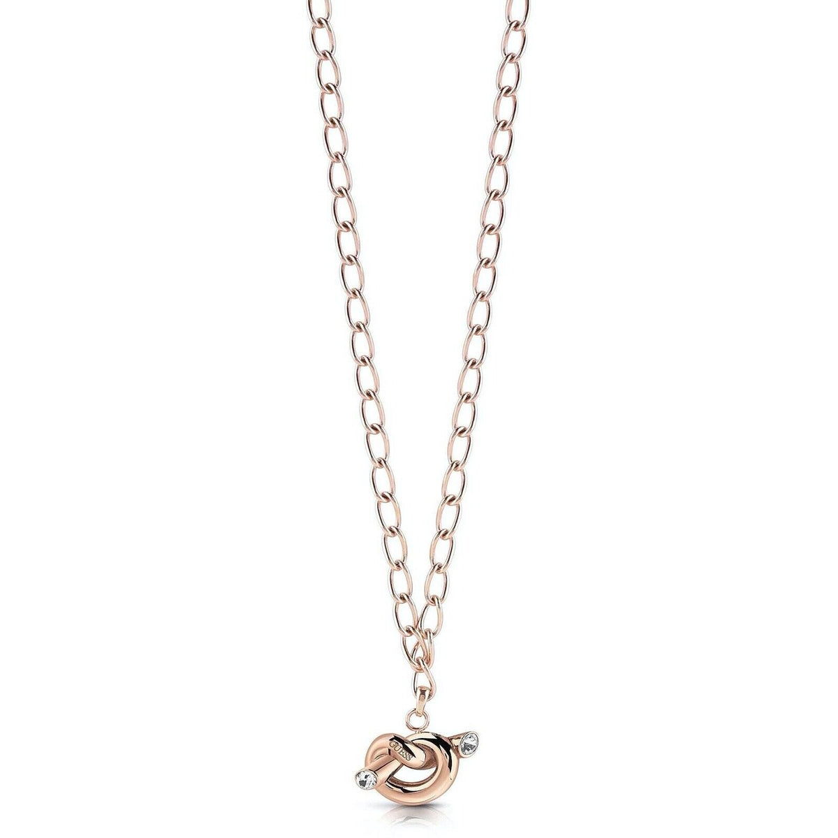 Guess Double Chain&amp;knot Collana UBN29014 Nuova