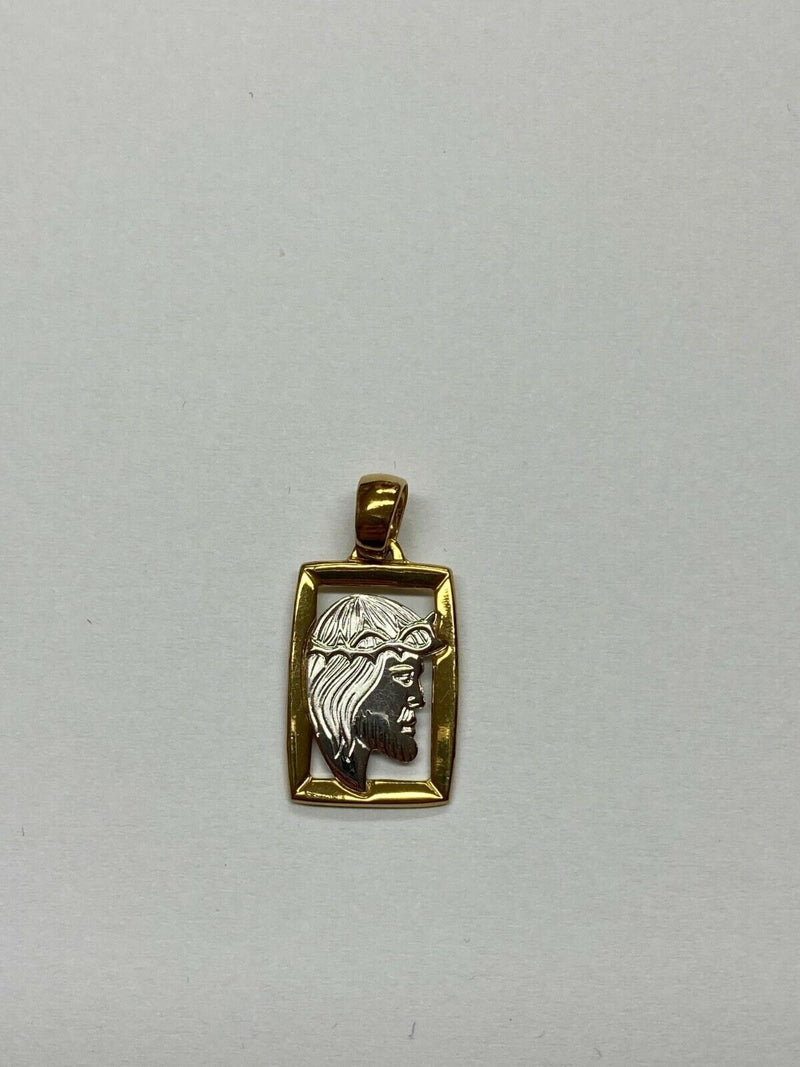 Medaglia Oro Giallo E Bianco 18k Grammi 1,77 Nuovo