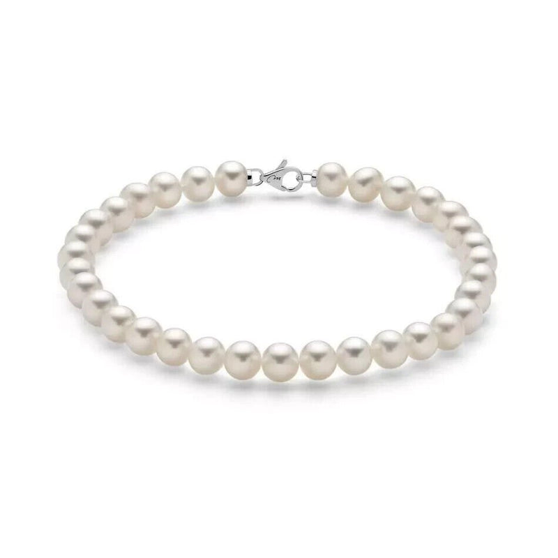 Miluna Bracciale in Perle Naturali E Oro Bianco 18kt Referenza PBR1674V