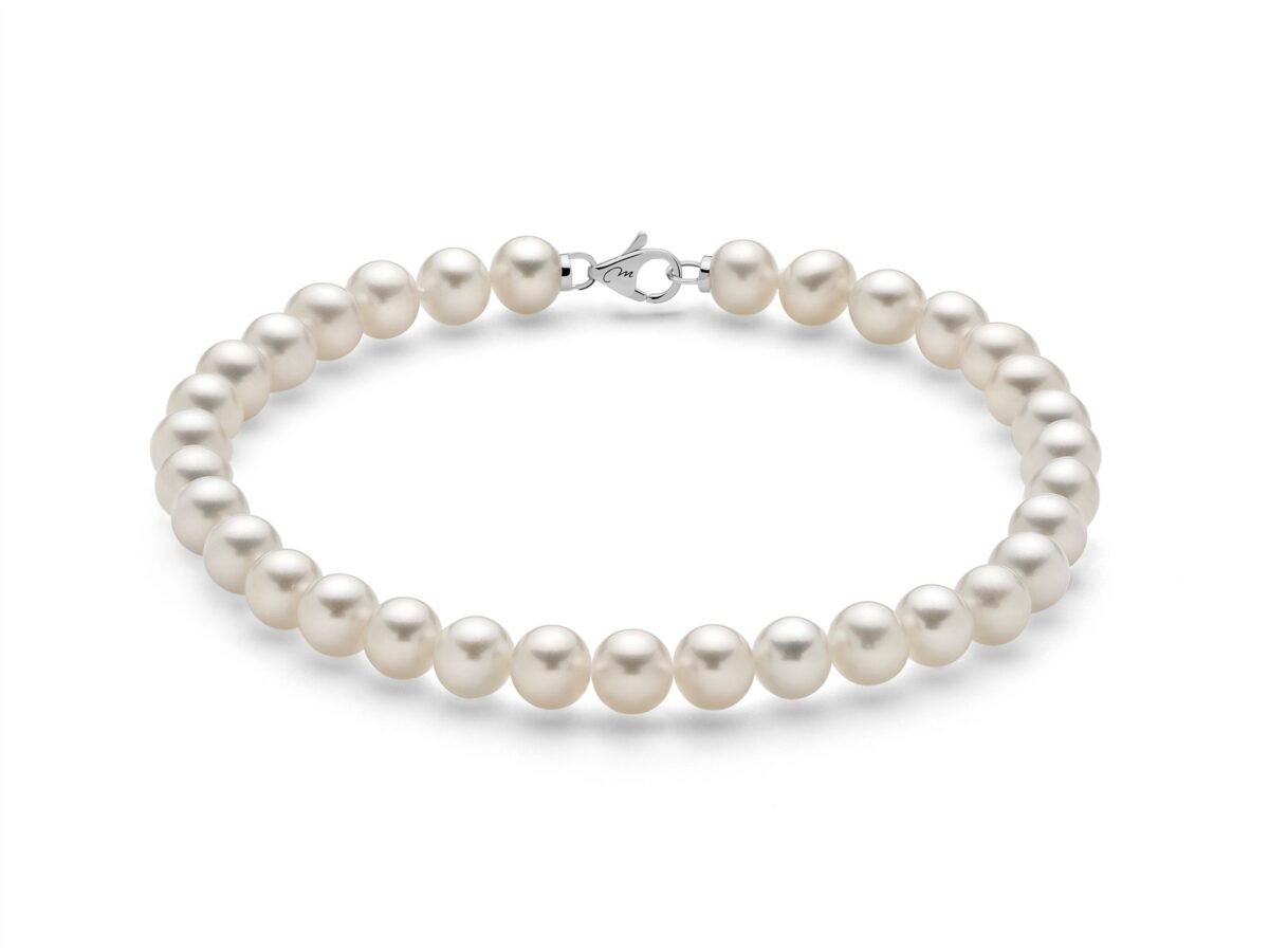 Miluna Bracciale Perle Naturali E Oro Bianco 18kt Referenza Pbr3563