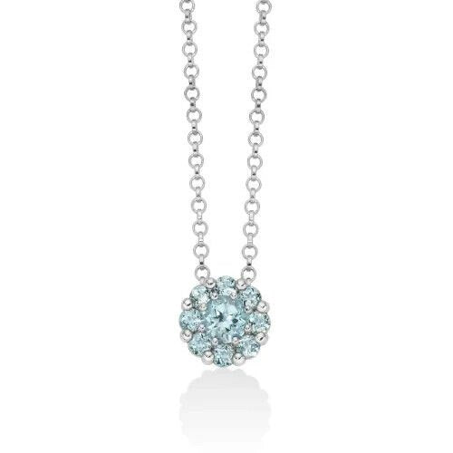 Miluna Collana Gemma Del Cielo a Fiore Referenza CLD4794 Garanzia Ufficiale