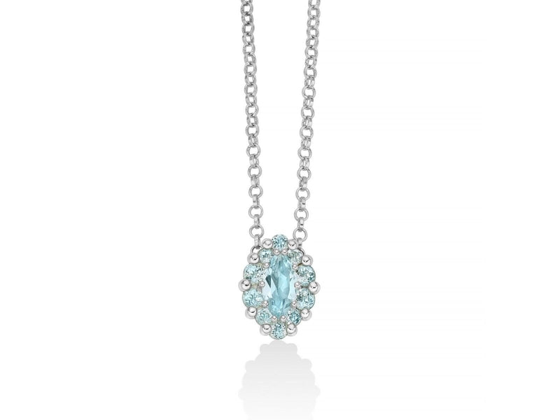 Miluna Collana Gemma Del Cielo Navette Referenza CLD4798 Garanzia Ufficiale