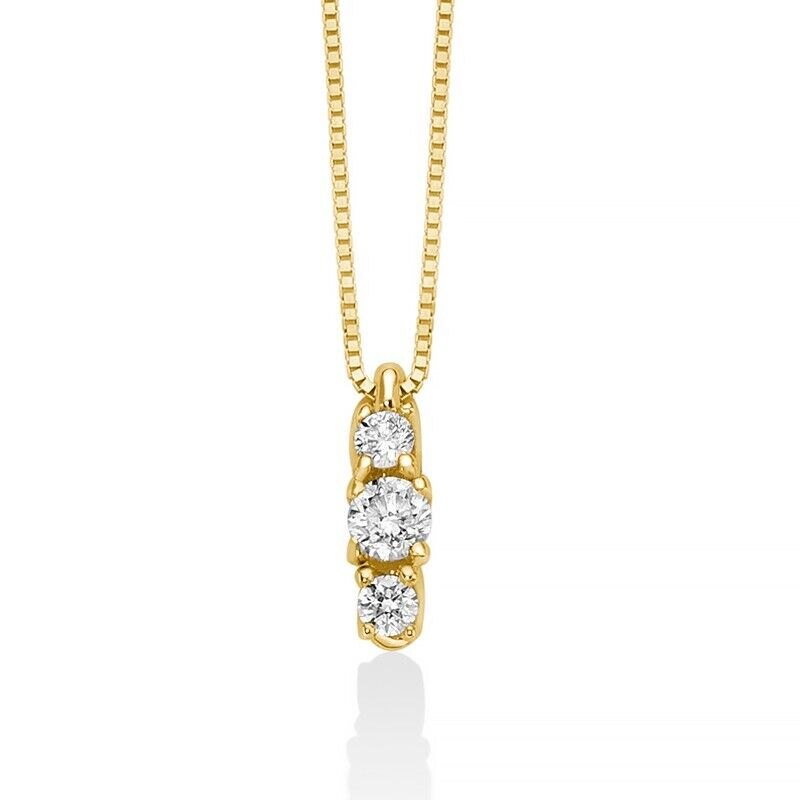 Miluna Collana Oro Giallo 18kt Titolo 750 E Diamanti Referenza CLD4552G-014 Nuova