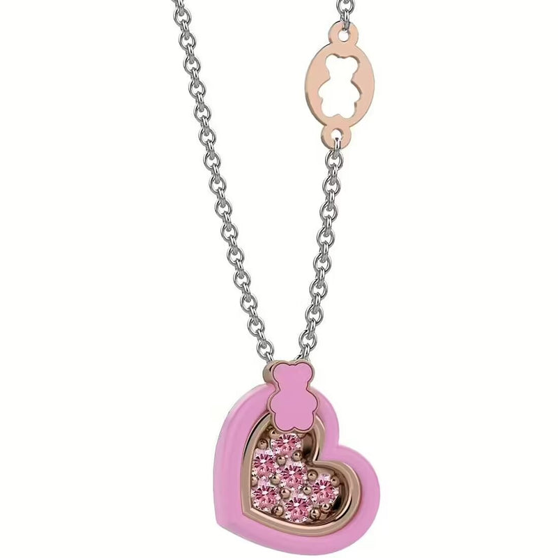 Nanan Cuore Rosa Collana Donna Referenza Nan0406 Nuova
