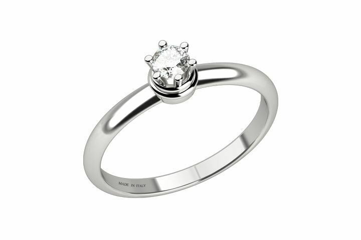 Nardelli Anello Donna Solitario Referenza Cl299vs Oro Bianco 18k