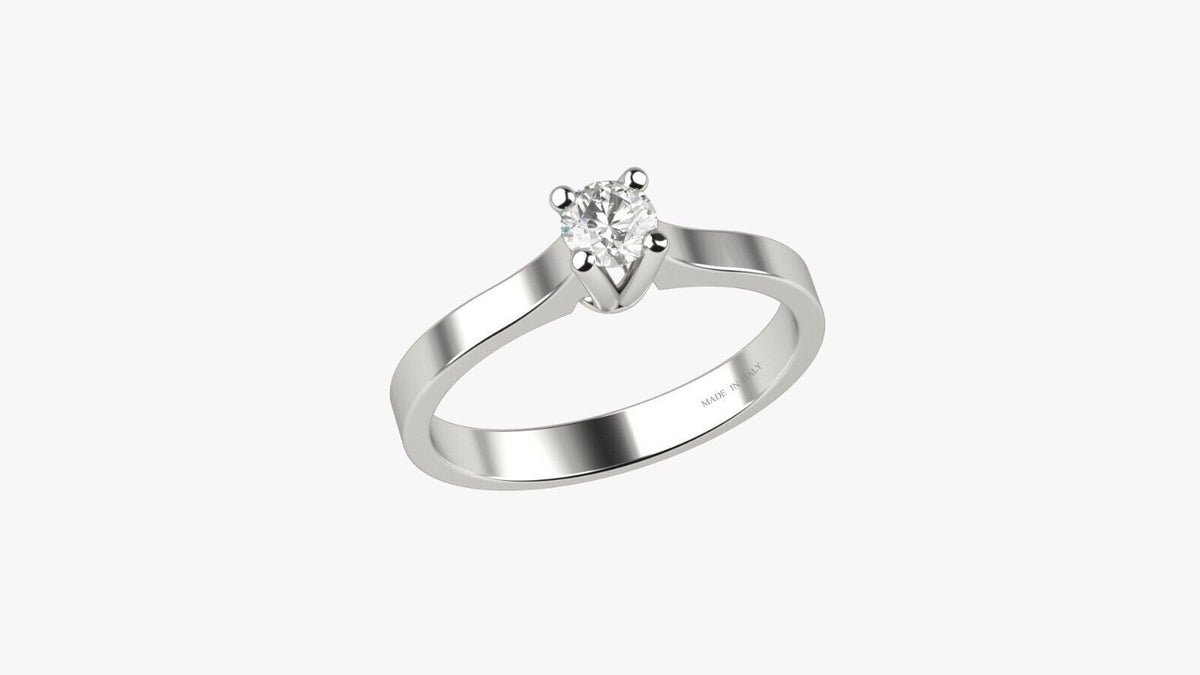 Nardelli Anello Solitario Donna Ct. 0,20 Referenza Cl056vs Oro Bianco 18kt