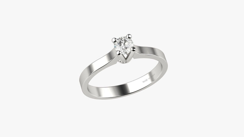 Nardelli Anello Solitario Donna Ct. 0,20 Referenza Cl056vs Oro Bianco 18kt