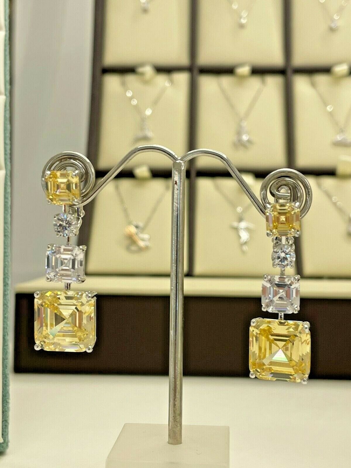 Orecchini Donna In Argento 925 Con Cristalli E Zirconia Cubica Nuovi