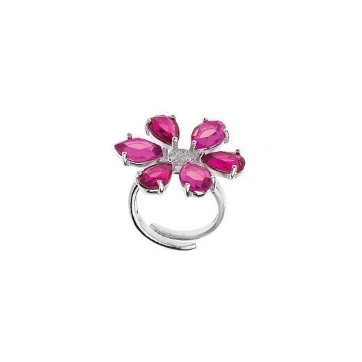 Ottaviani Anello "daisy Red" Argento 925 Referenza 50688 Nuovo