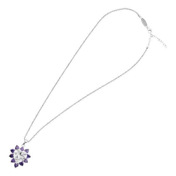 Ottaviani Collana Argento 925 Viola Referenza 48247 Nuova