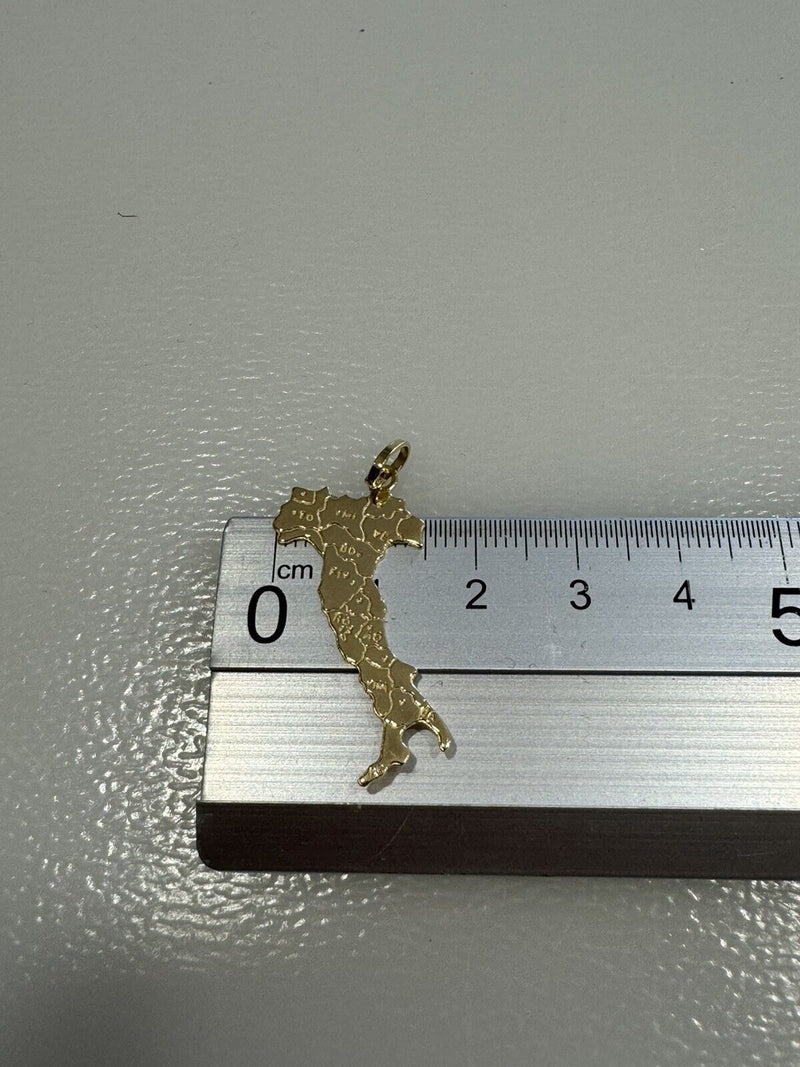 Pendente Italia in Oro Giallo 18kt Titolo 750 Peso Gr. 1,61