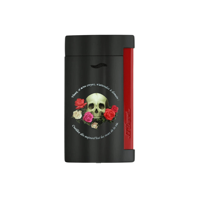 S.T. Dupont Accendino Slim 7 Cromo Memento Mori Nero 027794 Garanzia Ufficiale