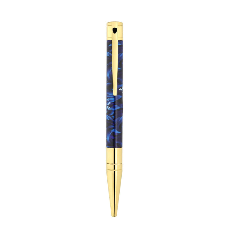 S.T. Dupont D Initial Penna A Sfera Koi Fish Blu 265005 Garanzia Ufficiale