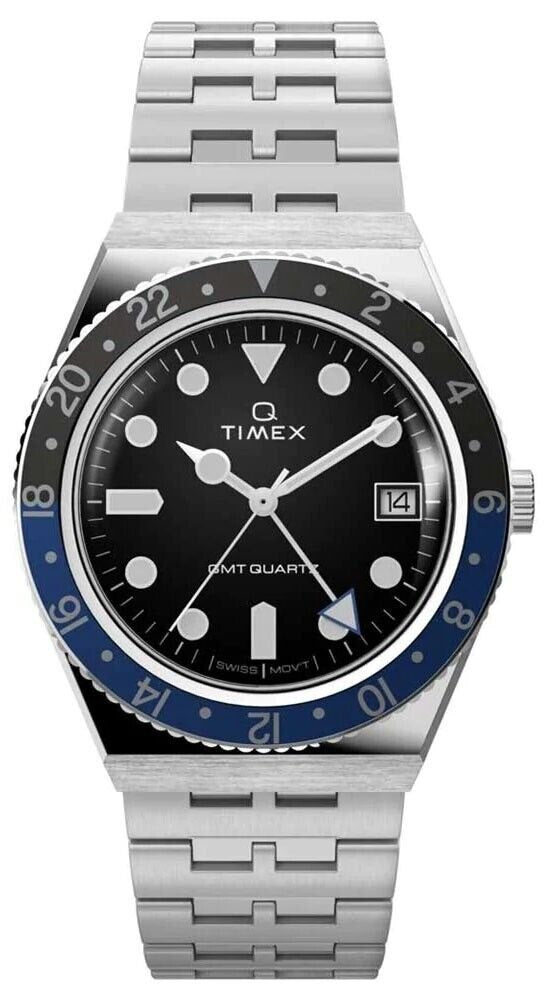 Timex Swiss Gmt Orologio Uomo Solo Tempo Quarz Referenza Tw2v38100 Nuovo