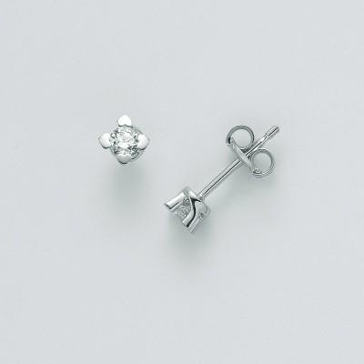 Miluna Orecchini Punto Luce Oro Bianco 18k E Diamanti Naturali 0,30 Ct Referenza Erd2421-030g7