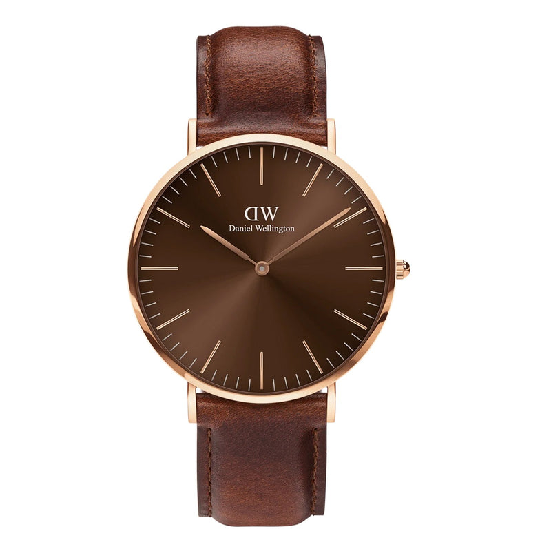 Daniel Wellington Classic St Mawes Amber Orologio Uomo Referenza DW00100627 Cassa Da 40 Mm
