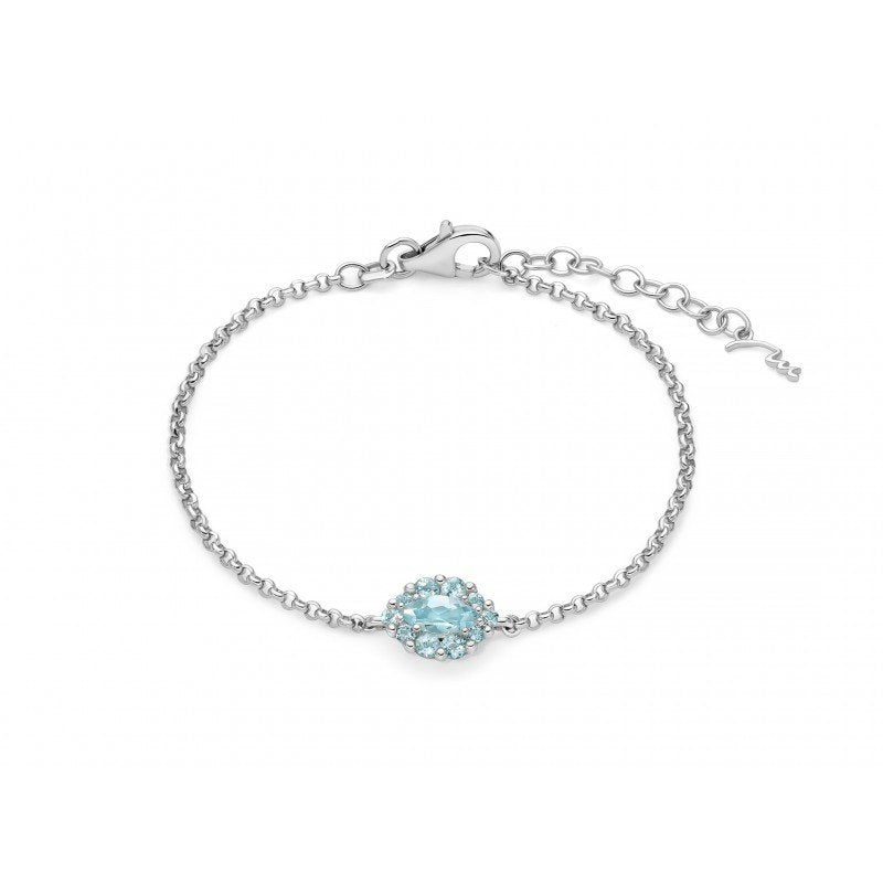Miluna Gemma Del Cielo Navette Bracciale in Argento 925 E Topazi Naturali Referenza Brd995 Garanzia Ufficiale