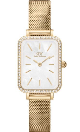 Daniel Wellington Quadro Lumine Bezel Evergold Mop Referenza Dw00100668 Garanzia Ufficiale