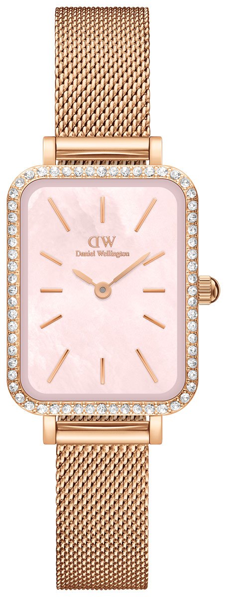 Daniel Wellington Quadro Lumine Bezel Melrose Pink Mop Referenza Dw00100669 Garanzia Ufficiale