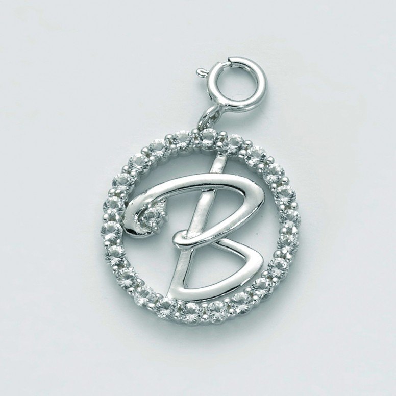 Miluna Pendente Per Bracciale Collezione Natural Brio Lettera B Referenza Pfd857-b Nuovo Da Concessionario Ufficiale