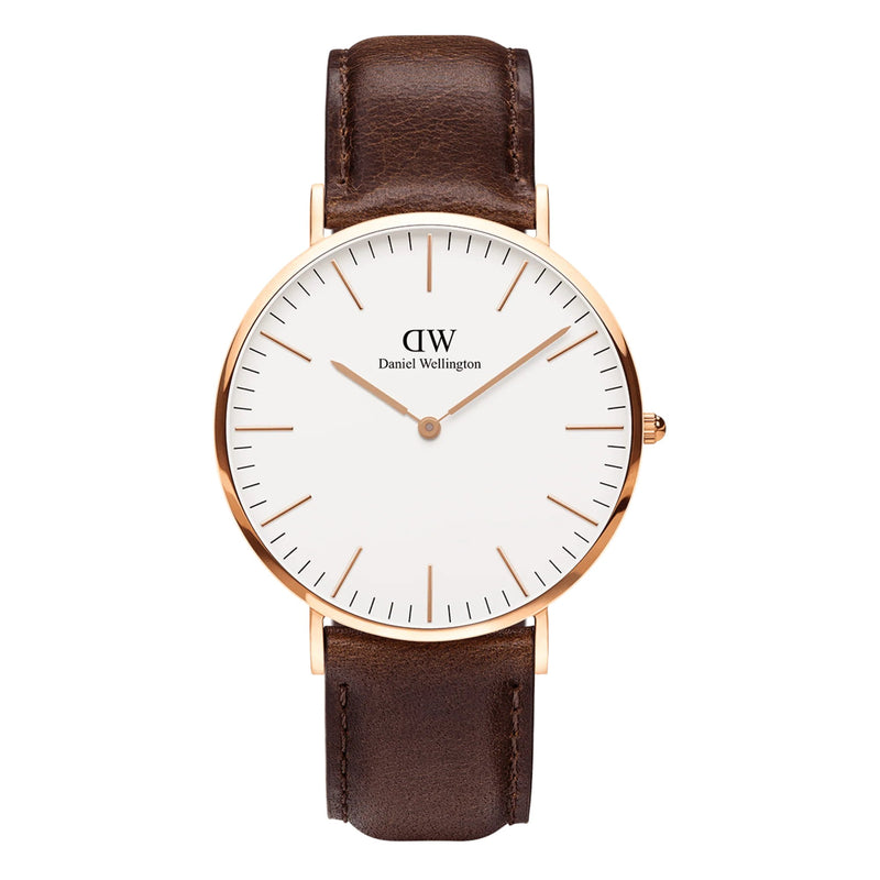 DANIEL WELLINGTON CLASSIC BRISTOL ROSE GOLD  OROLOGIO UOMO REFERENZA DW00100039 CASSA DA 40 MM GARANZIA UFFICIALE ITALIA