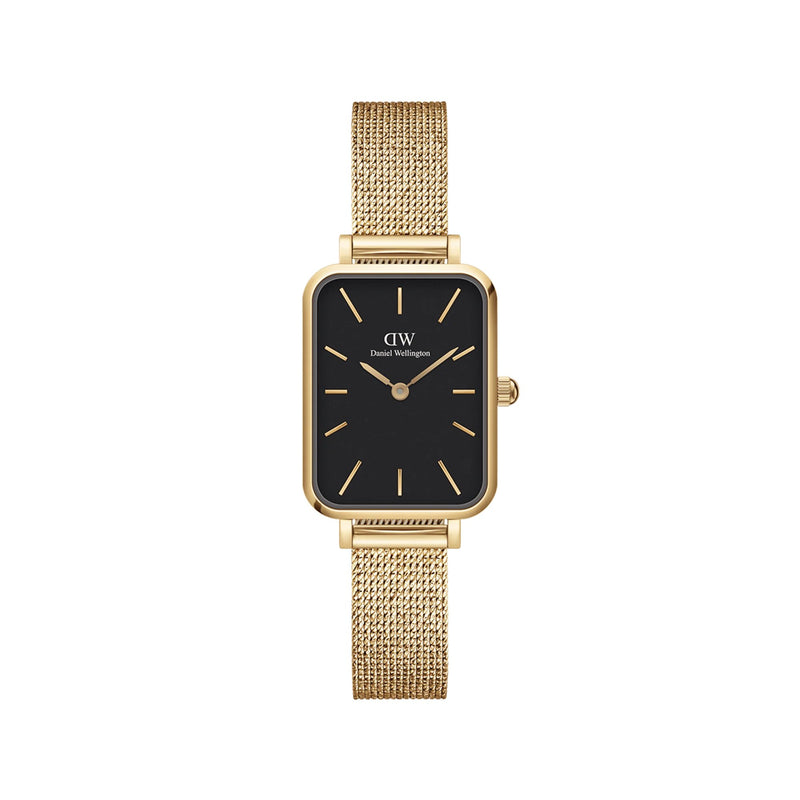 DANIEL WELLINGTON Quadro Pressed Evergold Black Gold Orologio Donna Referenza DW00100557 Garanzia Ufficiale Italia