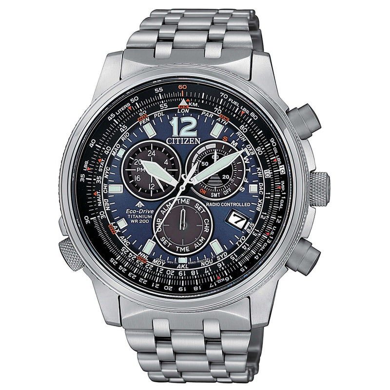 CITIZEN CRONO PILOT SUPER TITANIO RADIO CONTROLLATO REFERENZA CB5850-80L GARANZIA UFFICIALE ITALIA