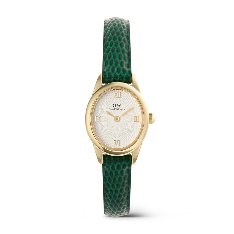 Daniel Wellington Orologio Donna Ophelia Mini Green Lizard White Guilloché Gold Referenza DW00100892  Garanzia Ufficiale Italia
