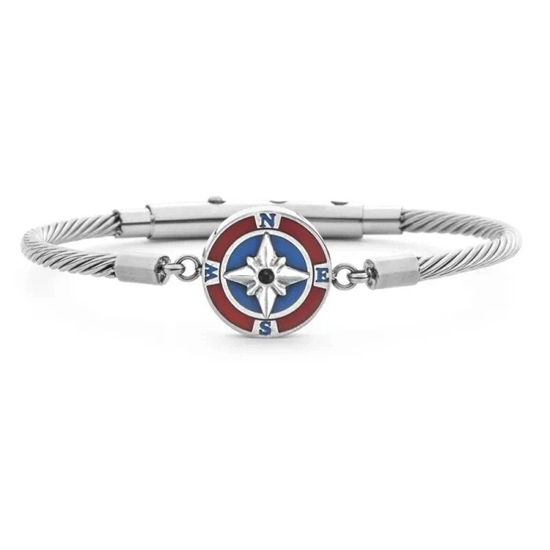4US  CESARE PACIOTTI  4US  BRACCIALE ROSA DEI VENTI  UOMO 4UBR7868