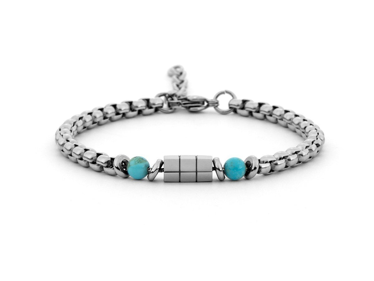 4US  CESARE PACIOTTI  4US  BRACCIALE  TURCHESE    UOMO 4UBR8058