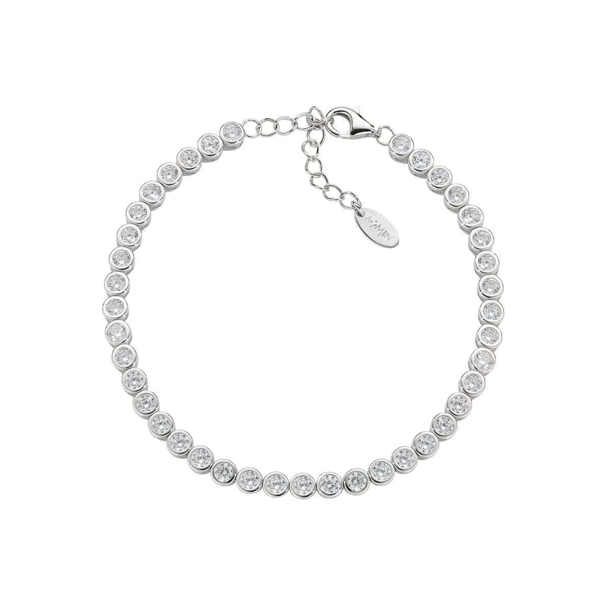 AMEN  BRACCIALE  TENNIS DIAMONDS   ARGENTO 925 REFERENZA  BT3TOBBZ16  NUOVO