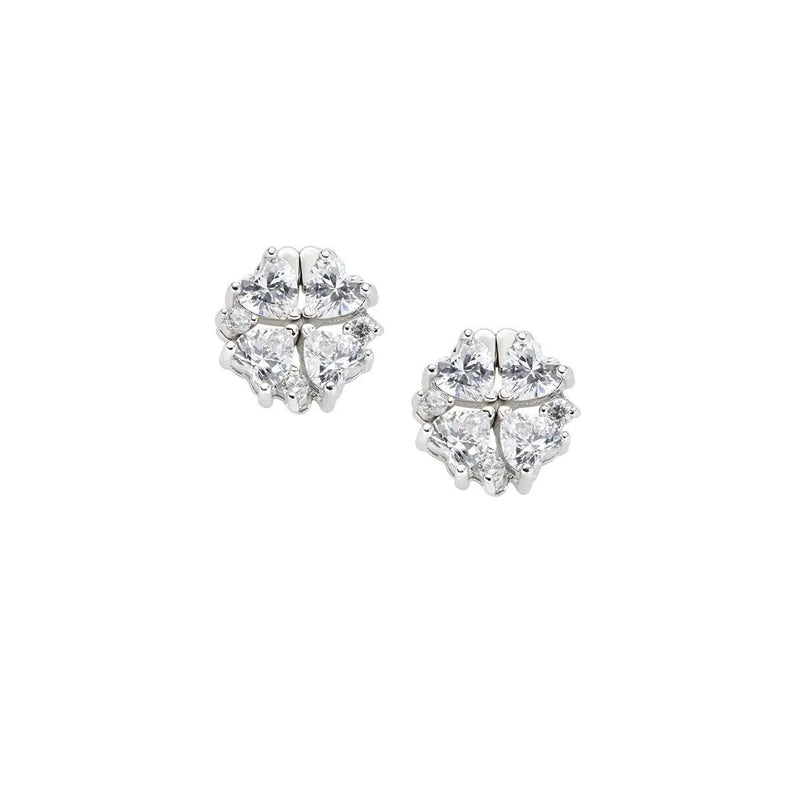 AMEN ORECCHINI QUADRICUORE MAGNETICO ARGENTO 925 REFERENZA  EMHBB  NUOVI