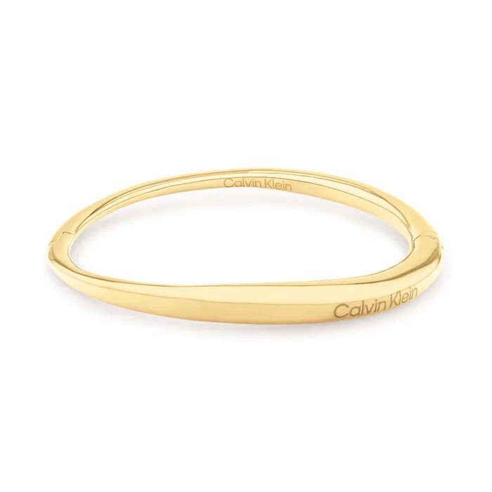 CALVIN KLEIN ELONGATED DROPS   BANGLE ORO  BRACCIALE  DONNA REFERENZA 35000350