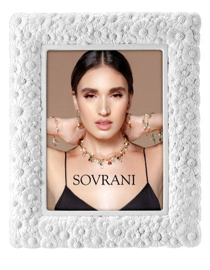 SOVRANI  CORNICE BIANCA MARGHERITA   REFERENZA R520 BI   NUOVA