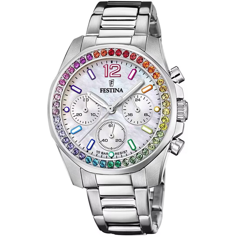 FESTINA  RAINBOW  CRONO  DONNA  QUARZ  REFERENZA   F20606/2  GARANZIA UFFICIALE