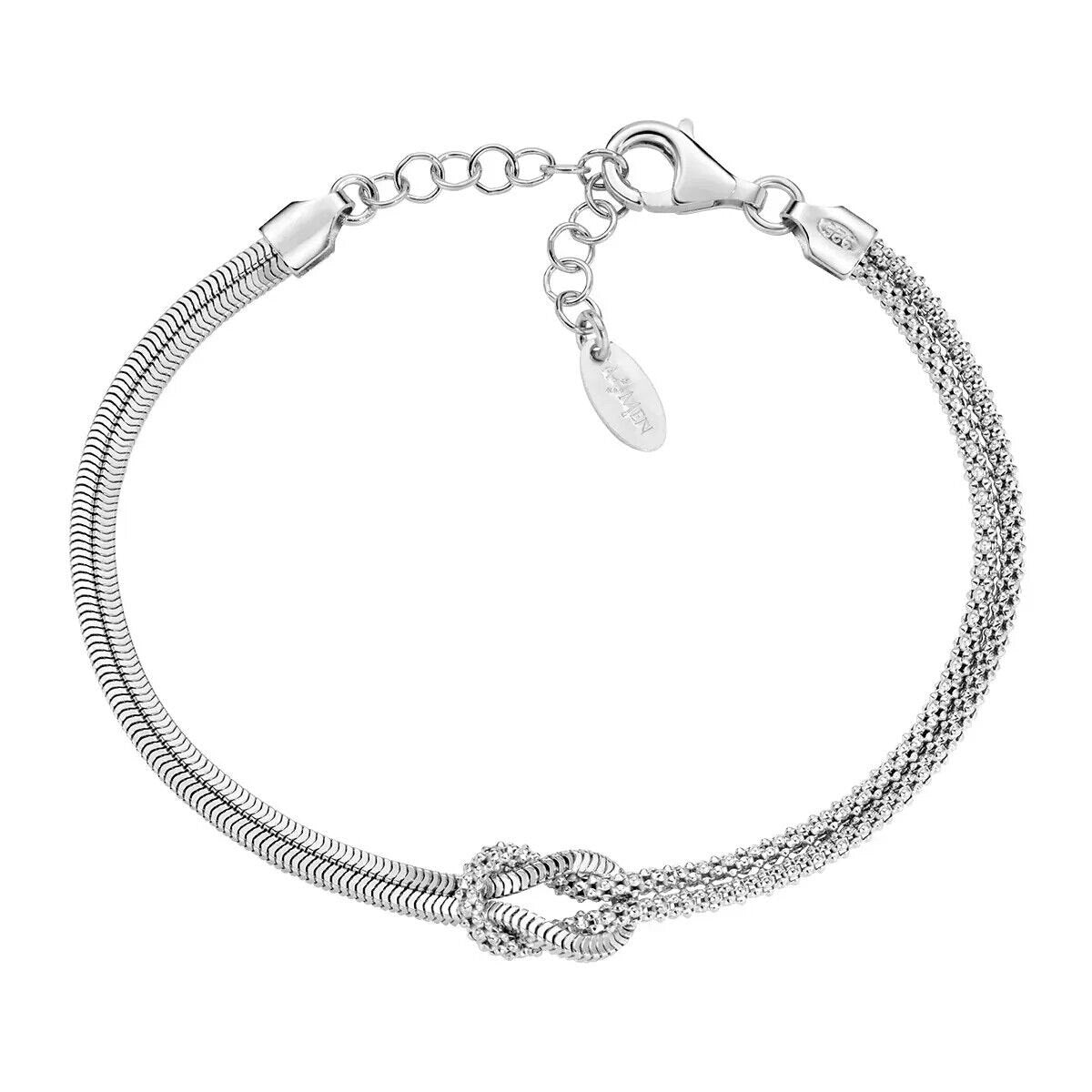 AMEN  BRACCIALE NODO D'AMORE  DONNA  ARGENTO 925 REFERENZA BRNOAMBB16  NUOVO