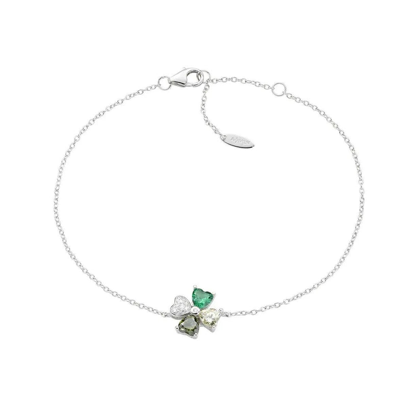 AMEN  BRACCIALE QUADRICUORE  DONNA  ARGENTO 925 REFERENZA   BRQUBMVE  NUOVO