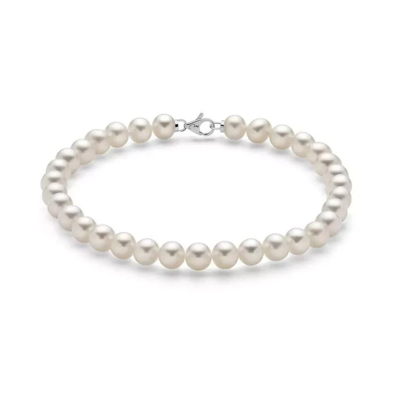 MILUNA BRACCIALE IN PERLE NATURALI E ORO BIANCO 18KT  REFERENZA PBR1679
